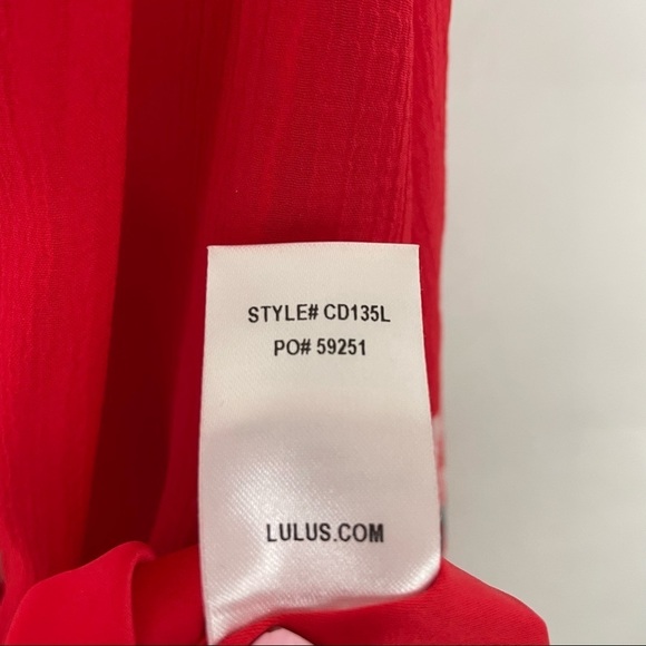 LULUS size XS Love in Bloom Red Floral Print High-Low midi Dress Summer Wedding - Picture 8 of 8